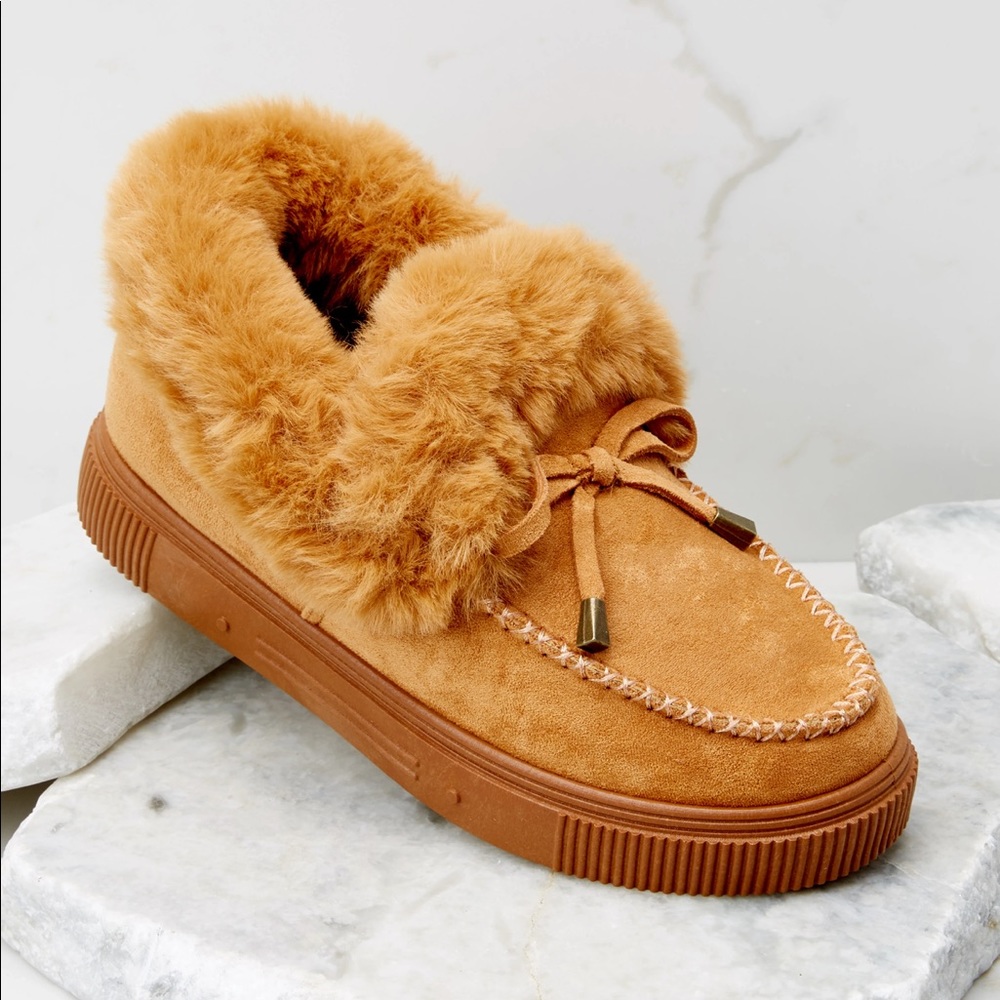 Cozette Cozy Camel Moccasins - Picture 3 of 7